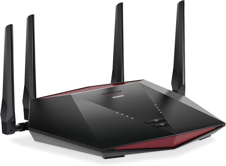 NETGEAR Routeur WiFi 6 Nighthawk Pro Gaming (XR1000) - Vitesses WiFi 6 Bi-Bandes AX5400 (jusqu'à 5,4 Gbit/s) | DumaOS 3.0 optimise Les connexions aux serveurs | Compatible avec PlayStation 5